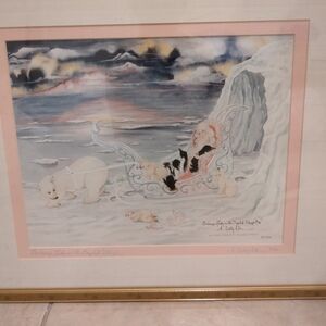 A. Betty Allen Signed & Numbered Print #34/250 Winter Fantasy Mythical